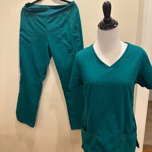 Healing Hands Teal Scrub Set